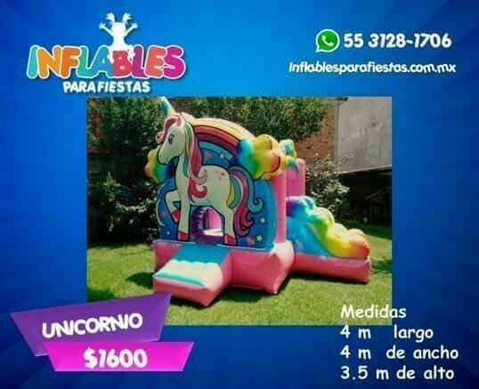 inflables para fiestas unicornio